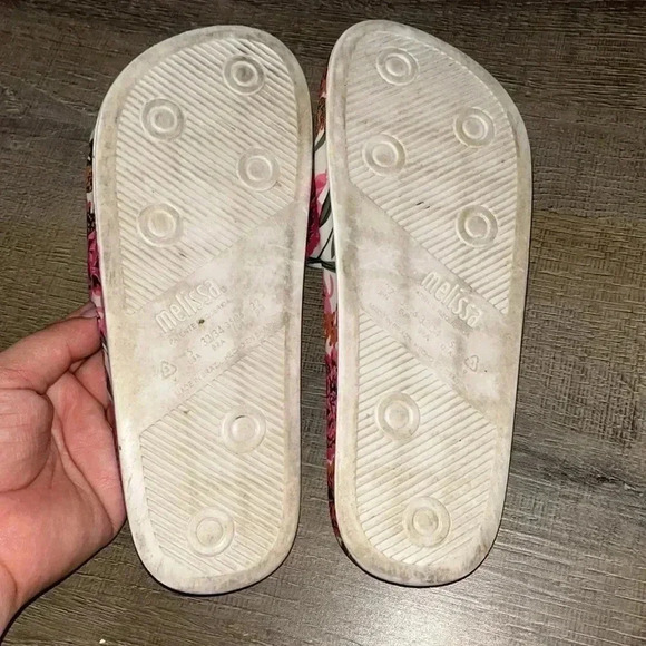 Melissa floral topical beach pool slides sz5 - Picture 4 of 5